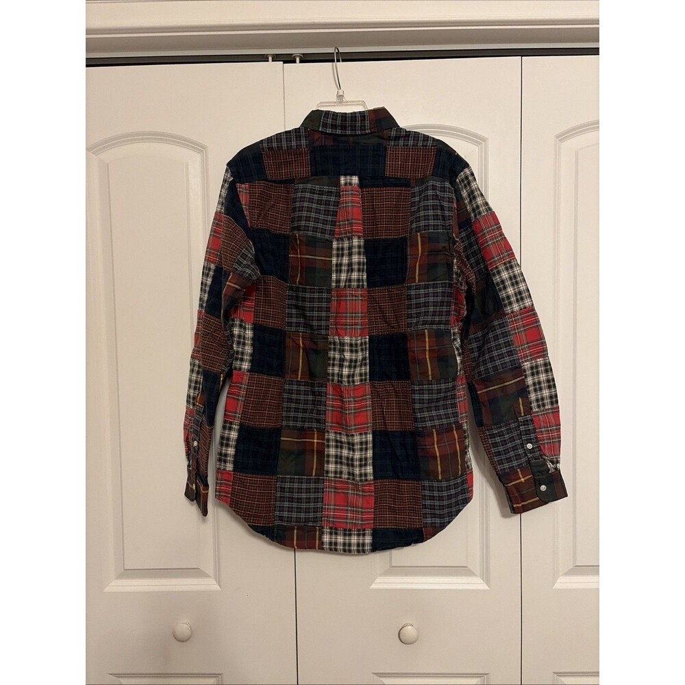 Ralph Lauren Patchwork Flannel Long Sleeve Button Up Shirt Size M - Picture 5 of 5
